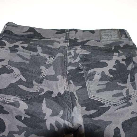 Levi's Women's 711 Skinny Jeans Size 29 Black Gray Camouflage Mid Rise Camo - Picture 5 of 5